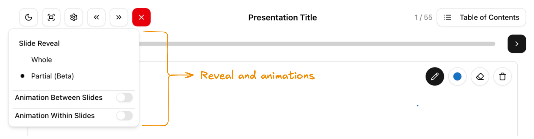 Slide Reveal and Animation